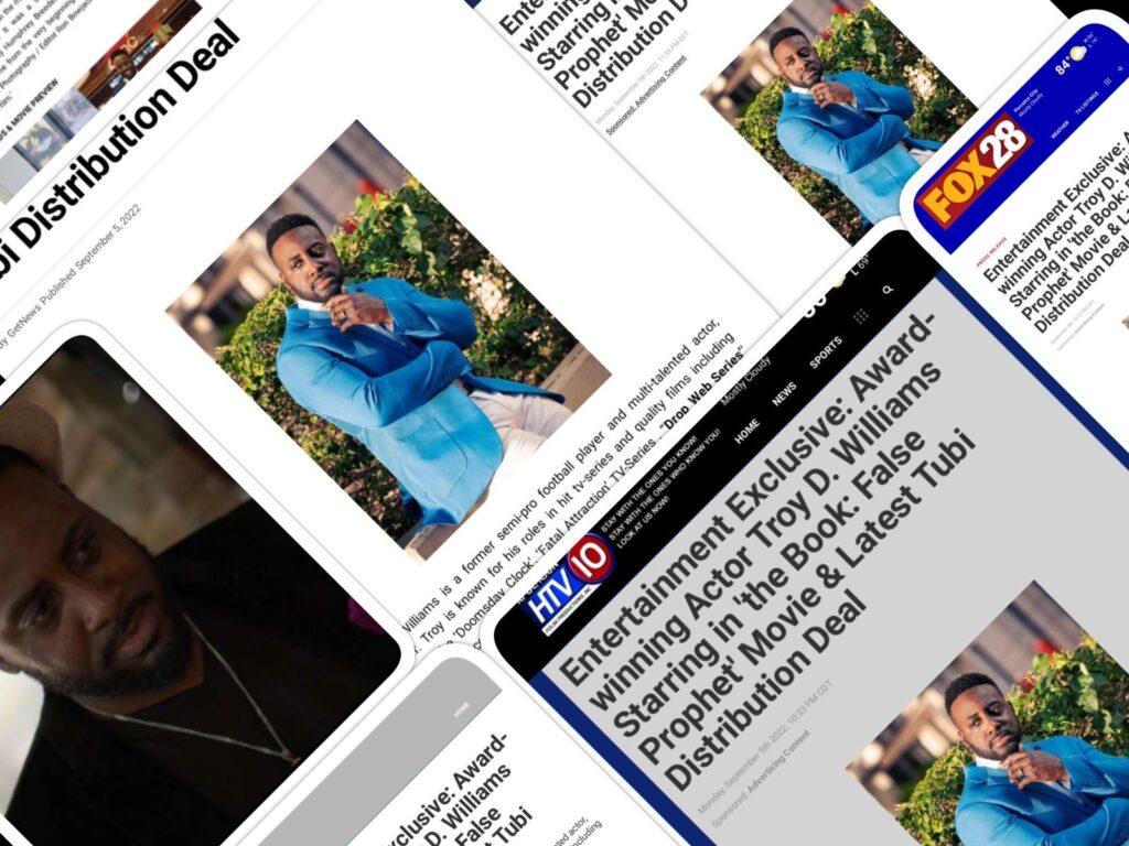 Entertainment Exclusive:  Read Latest News on Award-Winning Actor Troy D. Williams in ‘The Book: False Prophet’