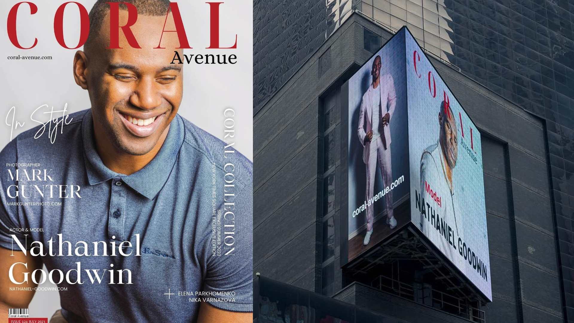 Hollywood Exclusive: Latest on Actor/Model Nathaniel Goodwin & his New York Times Billboard Feature!